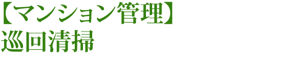 巡回清掃(マンション・ビル・施設など)